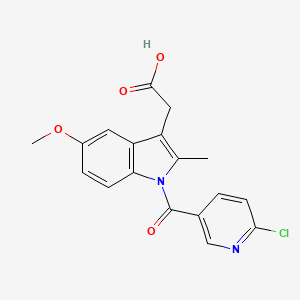 1H-Indole-3-acetic acid, 1-((6-chloro-3-pyridinyl)carbonyl)-5-methoxy-2-methyl-