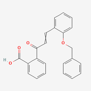 molecular formula C23H18O4 B14618919 2-{3-[2-(Benzyloxy)phenyl]acryloyl}benzoic acid CAS No. 60878-10-6