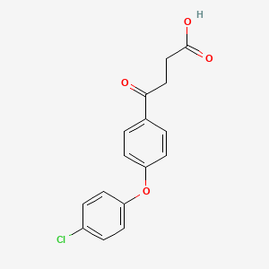 molecular formula C16H13ClO4 B14618949 Benzenebutanoic acid, 4-(4-chlorophenoxy)-gamma-oxo- CAS No. 57148-29-5