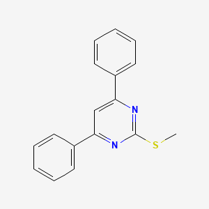 molecular formula C17H14N2S B14618962 Pyrimidine, 2-(methylthio)-4,6-diphenyl- CAS No. 59807-21-5