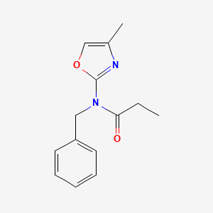 molecular formula C14H16N2O2 B14619000 N-Benzyl-N-(4-methyl-1,3-oxazol-2-yl)propanamide CAS No. 57068-05-0