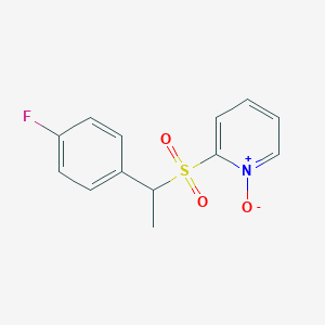 molecular formula C13H12FNO3S B14619047 2-[1-(4-Fluorophenyl)ethanesulfonyl]-1-oxo-1lambda~5~-pyridine CAS No. 60264-06-4