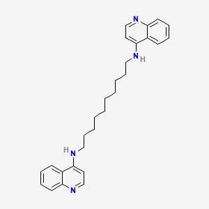 molecular formula C28H34N4 B14619048 1,10-Decanediamine, N,N'-di-4-quinolinyl- CAS No. 57599-93-6