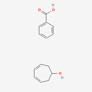 molecular formula C14H16O3 B14619067 Benzoic acid;cyclohepta-3,5-dien-1-ol CAS No. 59171-91-4