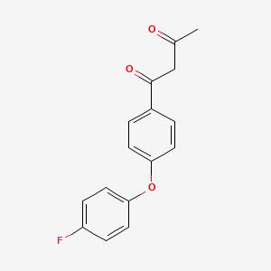molecular formula C16H13FO3 B1461907 1-(4-(4-Fluorophenoxy)phenyl)butane-1,3-dione CAS No. 942474-08-0