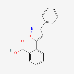 molecular formula C16H11NO3 B14619090 2-(3-phenyl-1,2-oxazol-5-yl)benzoic Acid CAS No. 60510-53-4