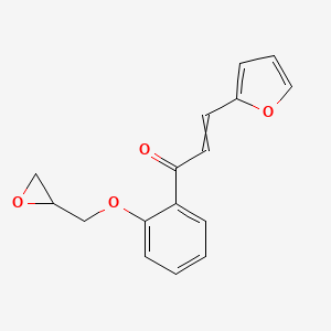 molecular formula C16H14O4 B14619092 3-(Furan-2-yl)-1-{2-[(oxiran-2-yl)methoxy]phenyl}prop-2-en-1-one CAS No. 58702-36-6