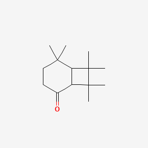 molecular formula C14H24O B14619102 Bicyclo[4.2.0]octan-2-one, 5,5,7,7,8,8-hexamethyl- CAS No. 60507-32-6