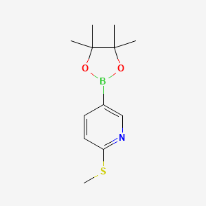 molecular formula C12H18BNO2S B1461913 2-(Methylthio)-5-(4,4,5,5-tetramethyl-1,3,2-dioxaborolan-2-yl)pyridine CAS No. 849934-89-0