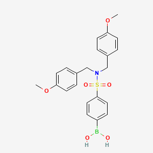 molecular formula C22H24BNO6S B1461916 4-(N,N-双(4-甲氧基苄基)磺酰胺基)苯基硼酸 CAS No. 913835-48-0