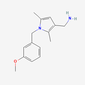 molecular formula C15H20N2O B1461917 {[1-(3-methoxybenzyl)-2,5-dimethyl-1H-pyrrol-3-yl]methyl}amine CAS No. 1177337-41-5