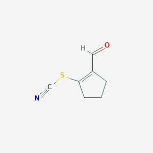 molecular formula C7H7NOS B14619178 2-Formylcyclopent-1-en-1-yl thiocyanate CAS No. 60145-45-1