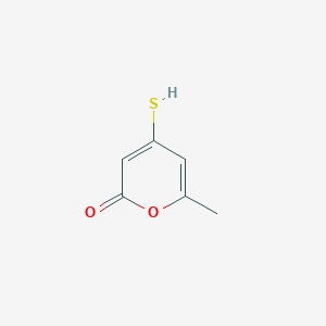 molecular formula C6H6O2S B14619183 2H-Pyran-2-one, 4-mercapto-6-methyl- CAS No. 58035-29-3