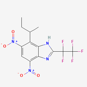 4-(Butan-2-yl)-5,7-dinitro-2-(pentafluoroethyl)-1H-benzimidazole