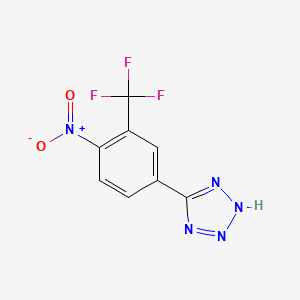molecular formula C8H4F3N5O2 B1461921 5-[4-硝基-3-(三氟甲基)苯基]-2H-1,2,3,4-四唑 CAS No. 1192263-88-9