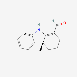 molecular formula C14H15NO B14619223 (4AR)-4A-Methyl-3,4,4A,9-tetrahydro-2H-carbazole-1-carbaldehyde CAS No. 57745-51-4