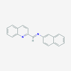 molecular formula C20H14N2 B14619228 2-Naphthalenamine, N-(2-quinolinylmethylene)- CAS No. 57727-79-4