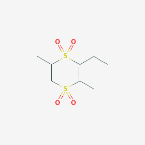 6-Ethyl-2,5-dimethyl-2,3-dihydro-1lambda~6~,4lambda~6~-dithiine-1,1,4,4-tetrone