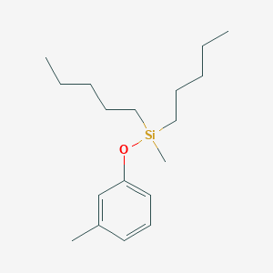 Methyl(3-methylphenoxy)dipentylsilane