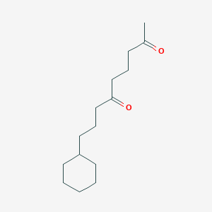 molecular formula C15H26O2 B14619305 9-Cyclohexylnonane-2,6-dione CAS No. 60439-25-0