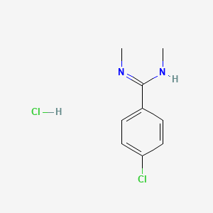 molecular formula C9H12Cl2N2 B14619331 4-Chloro-N,N'-dimethylbenzenecarboximidamide monohydrochloride CAS No. 60336-43-8