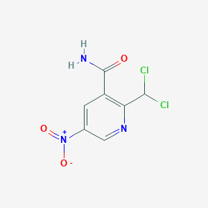 2-(Dichloromethyl)-5-nitropyridine-3-carboxamide