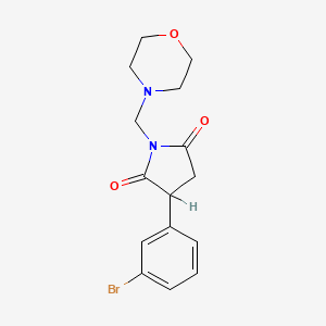 molecular formula C15H17BrN2O3 B14619354 N-Morpholinomethyl-3-bromophenylsuccinimide CAS No. 60050-37-5