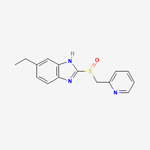 6-Ethyl-2-[(pyridin-2-yl)methanesulfinyl]-1H-benzimidazole