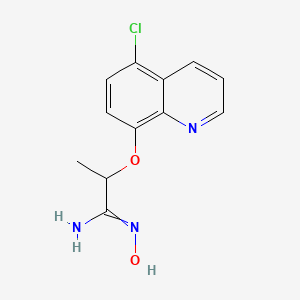 2-[(5-Chloroquinolin-8-yl)oxy]-N'-hydroxypropanimidamide