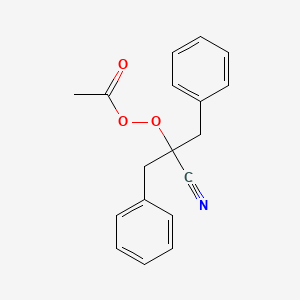 2-Cyano-1,3-diphenylpropan-2-yl ethaneperoxoate