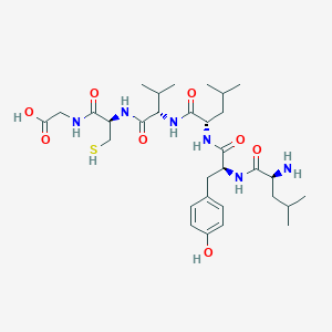 molecular formula C31H50N6O8S B14619401 L-Leucyl-L-tyrosyl-L-leucyl-L-valyl-L-cysteinylglycine CAS No. 58255-68-8