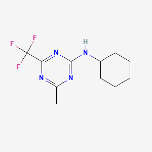 2-(Cyclohexylamino)-4-methyl-6-(trifluoromethyl)-s-triazine