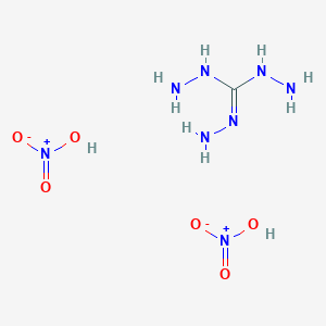 molecular formula CH10N8O6 B14619425 Nitric acid--hydrazinecarbohydrazonohydrazide (2/1) CAS No. 60612-44-4