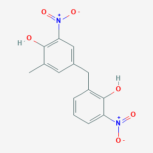 4-[(2-Hydroxy-3-nitrophenyl)methyl]-2-methyl-6-nitrophenol