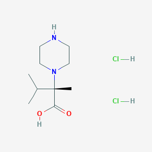 molecular formula C10H22Cl2N2O2 B1461944 (2S)-2,3-Dimethyl-2-piperazin-1-ylbutanoic aciddihydrochloride CAS No. 1192887-66-3
