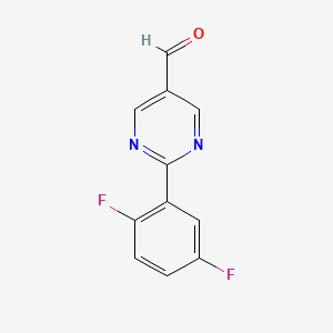 2-(2,5-Difluorophenyl)pyrimidine-5-carbaldehyde
