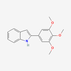 molecular formula C17H17NO3 B14619455 2-(3,4,5-trimethoxyphenyl)-1H-indole CAS No. 58697-56-6