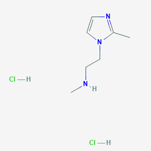 molecular formula C7H15Cl2N3 B1461946 n-Methyl-2-(2-methyl-1h-imidazol-1-yl)ethanamine dihydrochloride CAS No. 1059626-16-2