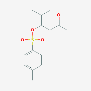 molecular formula C14H20O4S B14619483 2-Methyl-5-oxohexan-3-yl 4-methylbenzene-1-sulfonate CAS No. 59697-04-0