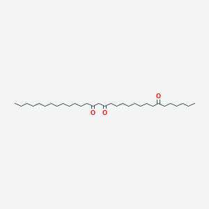 molecular formula C31H58O3 B14619562 Hentriacontane-7,16,18-trione CAS No. 60368-10-7