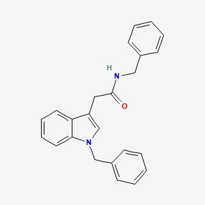 molecular formula C24H22N2O B14619584 N-benzyl-2-(1-benzyl-1H-indol-3-yl)acetamide CAS No. 56999-30-5