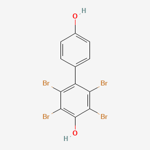 molecular formula C12H6Br4O2 B14619606 p-Biphenyldiol, tetrabromo- CAS No. 58781-88-7