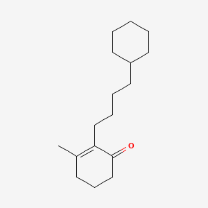 2-(4-Cyclohexylbutyl)-3-methylcyclohex-2-en-1-one