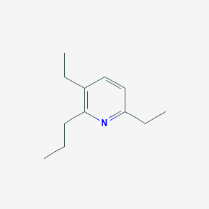 molecular formula C12H19N B14619624 Pyridine, 3,6-diethyl-2-propyl- CAS No. 59656-76-7