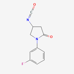 molecular formula C11H9FN2O2 B1461963 1-(3-Fluorophenyl)-4-isocyanato-2-pyrrolidinone CAS No. 1082596-18-6