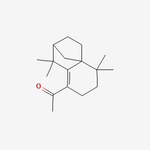 molecular formula C17H26O B14619646 1-(1,3,4,5,6,7-Hexahydro-1,1,5,5-tetramethyl-2H-2,4a-methanonaphthalen-8-yl)ethan-1-one CAS No. 59056-71-2