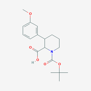 molecular formula C18H25NO5 B1461965 1-N-Boc-3-(3-methoxyphenyl)-pipecolic acid CAS No. 1219339-75-9