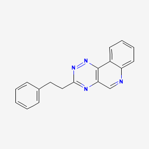 molecular formula C18H14N4 B14619660 3-(2-Phenylethyl)[1,2,4]triazino[5,6-c]quinoline CAS No. 60075-22-1