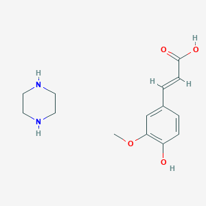 molecular formula C14H20N2O4 B1461969 Férulate de pipérazine CAS No. 171876-65-6