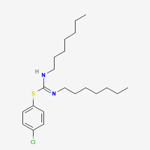 4-Chlorophenyl N,N'-diheptylcarbamimidothioate